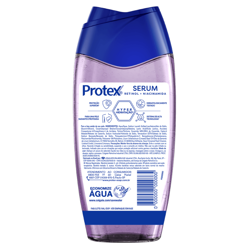 Sabonete-Liquido-Antibacteriano-Protex-Serum-Retinol---Niacinamida---250ml