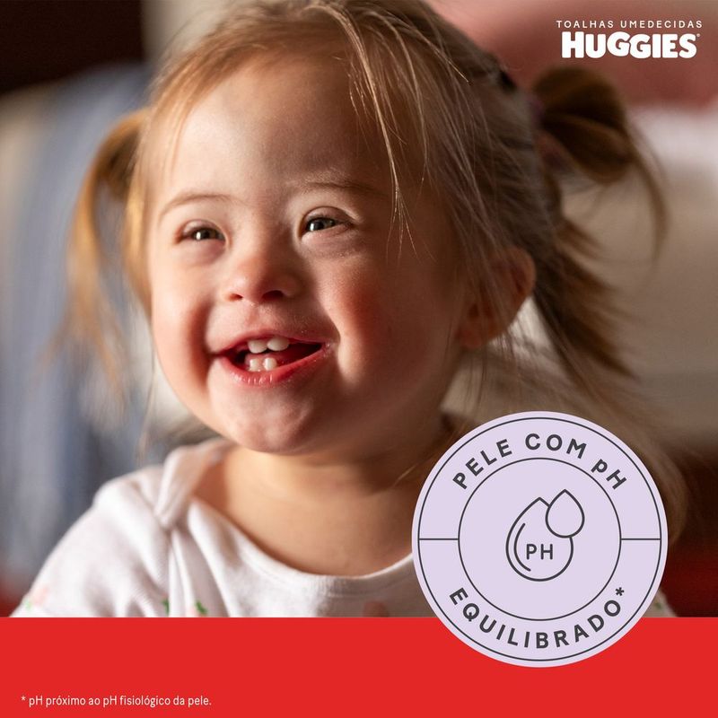 Huggies Lenço Umedecido Rosto e Corpo Hipoalergênico 48 Un Sem Álcool