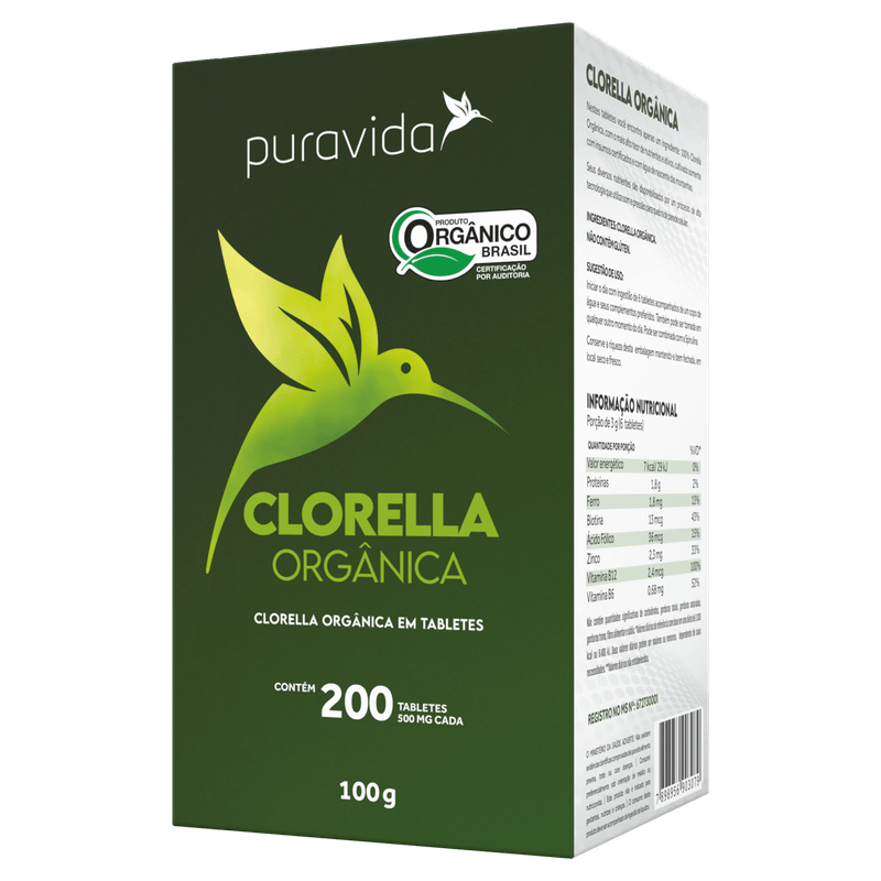 Clorella-Organica-Puravida-Caixa-100g-200-Tabletes--500mg-