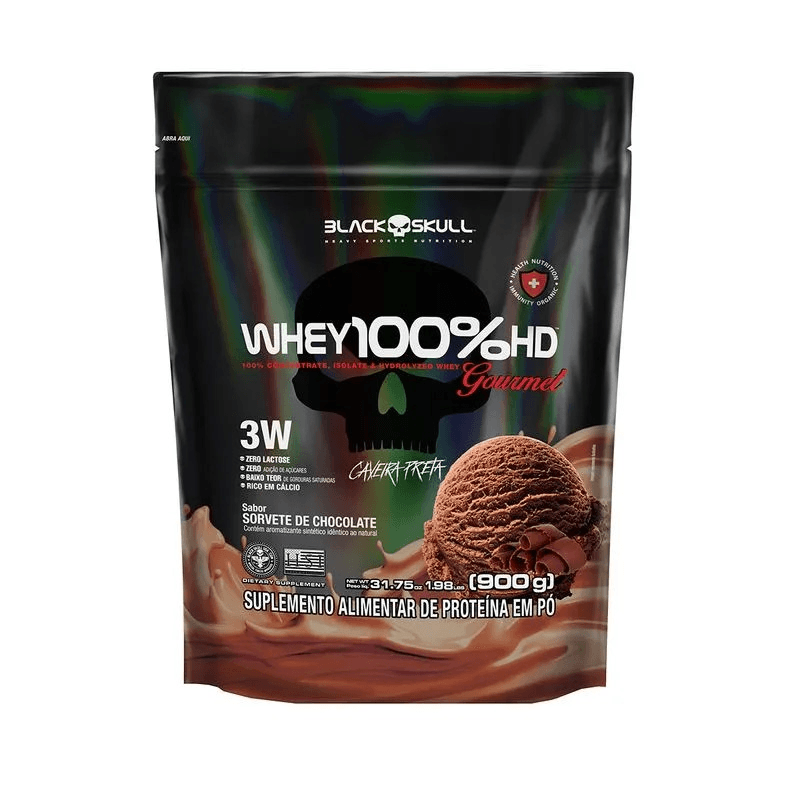 Suplemento-Alimentar-em-Po-Whey-HD-Gourmet-Black-Skull-Chocolate-Refil---900g