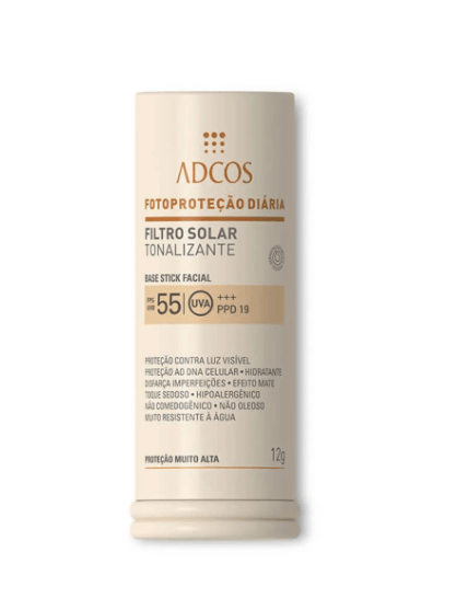 Protetor-Solar-Base-Stick-Adcos-Tonalizante-Peach-FPS-55-com-12g