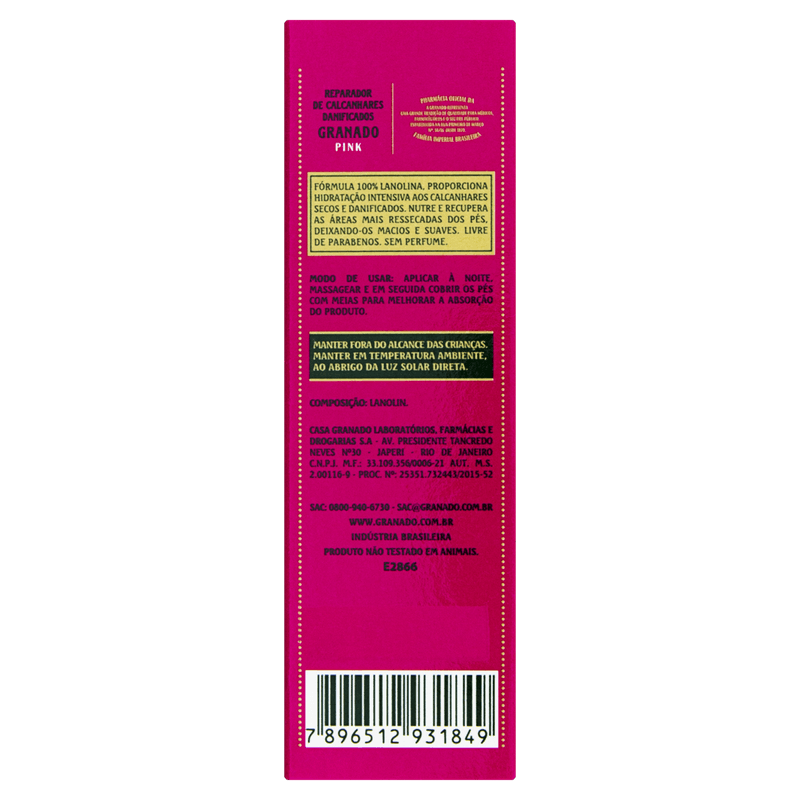 Reparador-de-Calcanhares-Danificados-sem-Perfume-Hidratacao-Intensiva-Granado-Pink--20g