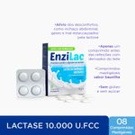 Suplemento Alimentar de Lactase 10.000 U.FCC Enzilac Baunilha - 8 Comprimidos Mastigáveis