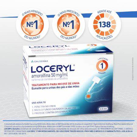 Loceryl 50mg/ml Esmalte Antifúngico para Micose de Unha 2,5ml Galderma ...