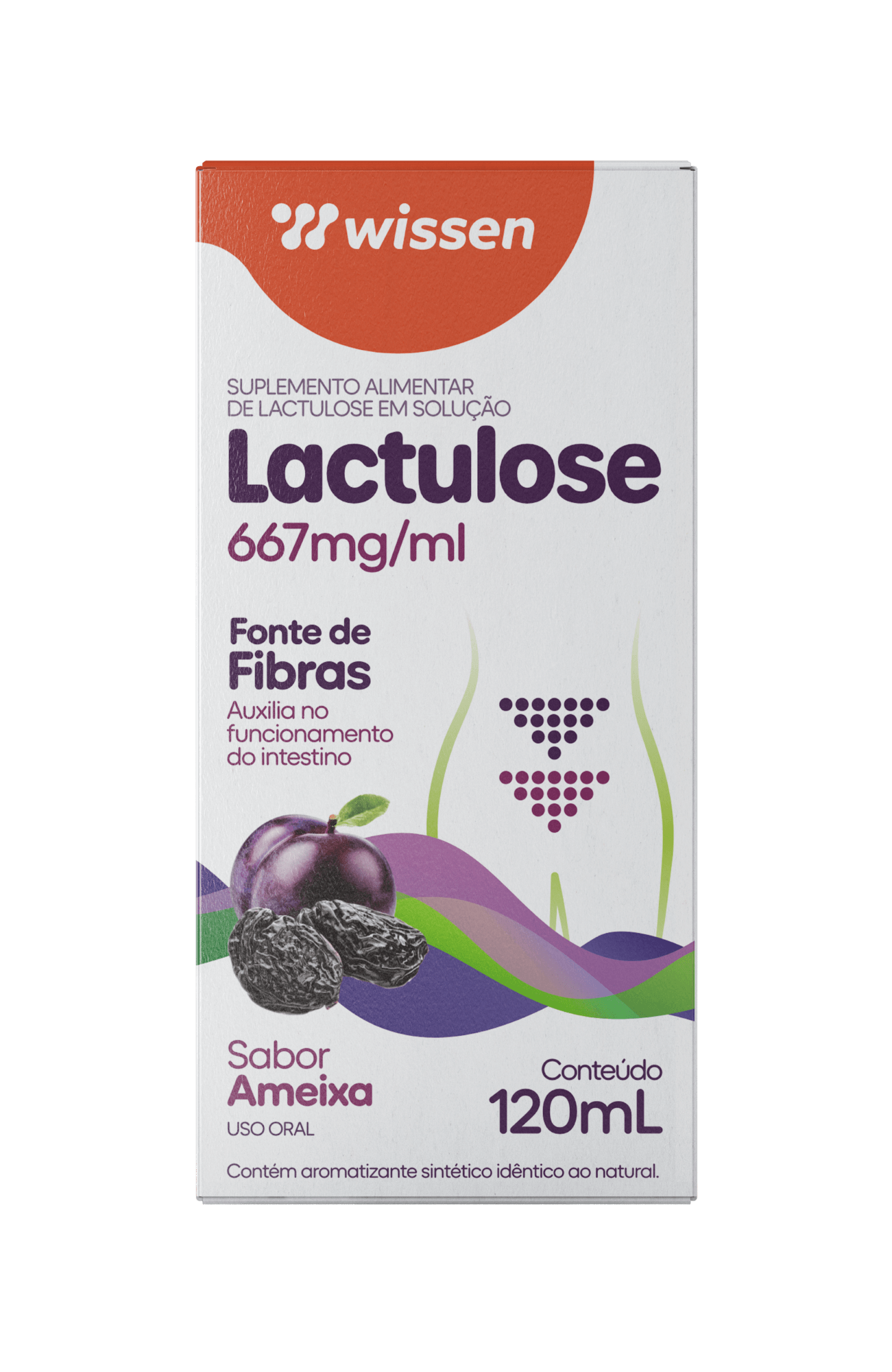 Laxante Lactulose Wissen 120ml Xarope Sabor Ameixa - Drogarias Tamoio