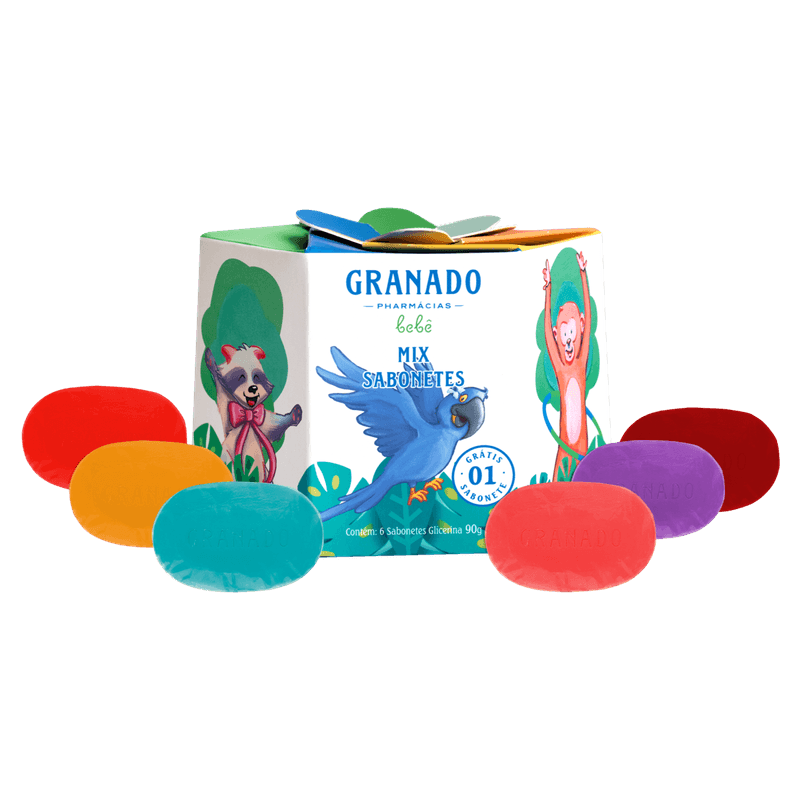 KIT-SAB-GLICER-GRANADO-MIX-90G-6UN