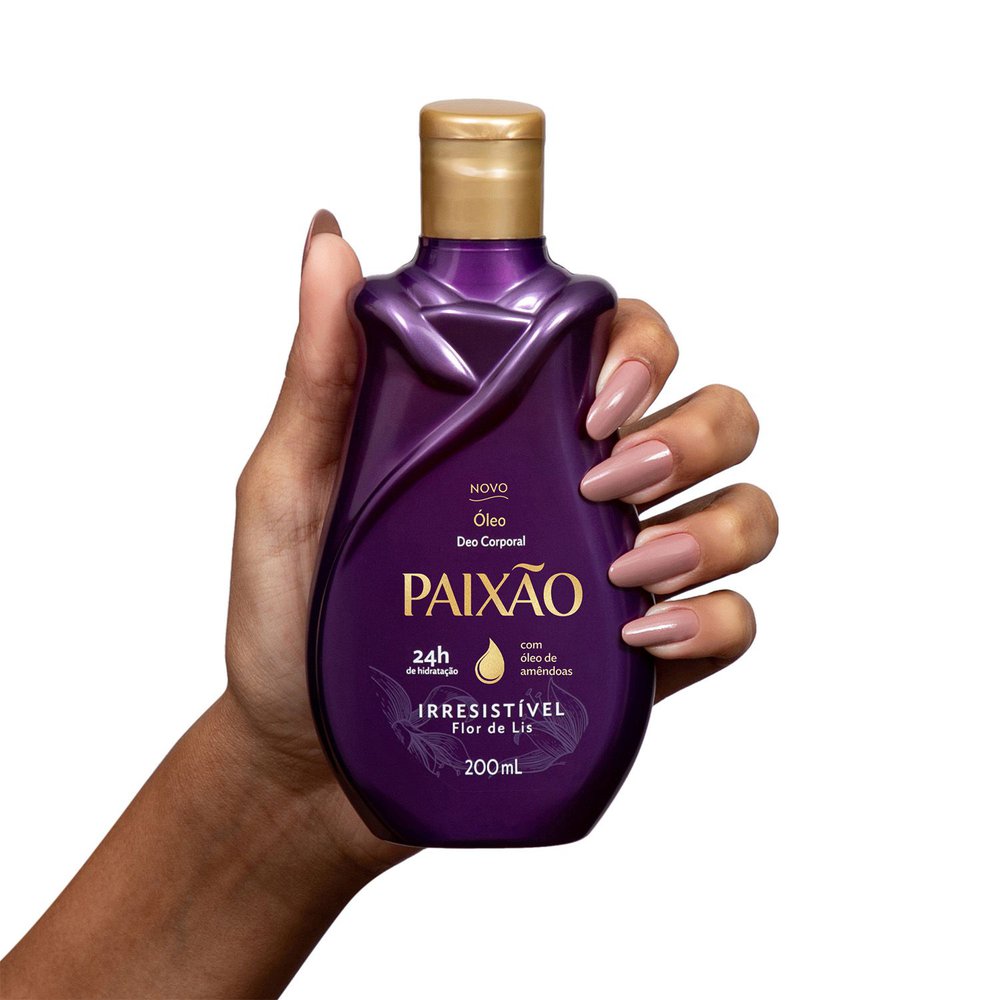 Óleo Corporal Flor de Lis Hidratante 24h 200ml Paixao - Drogaria Rosário