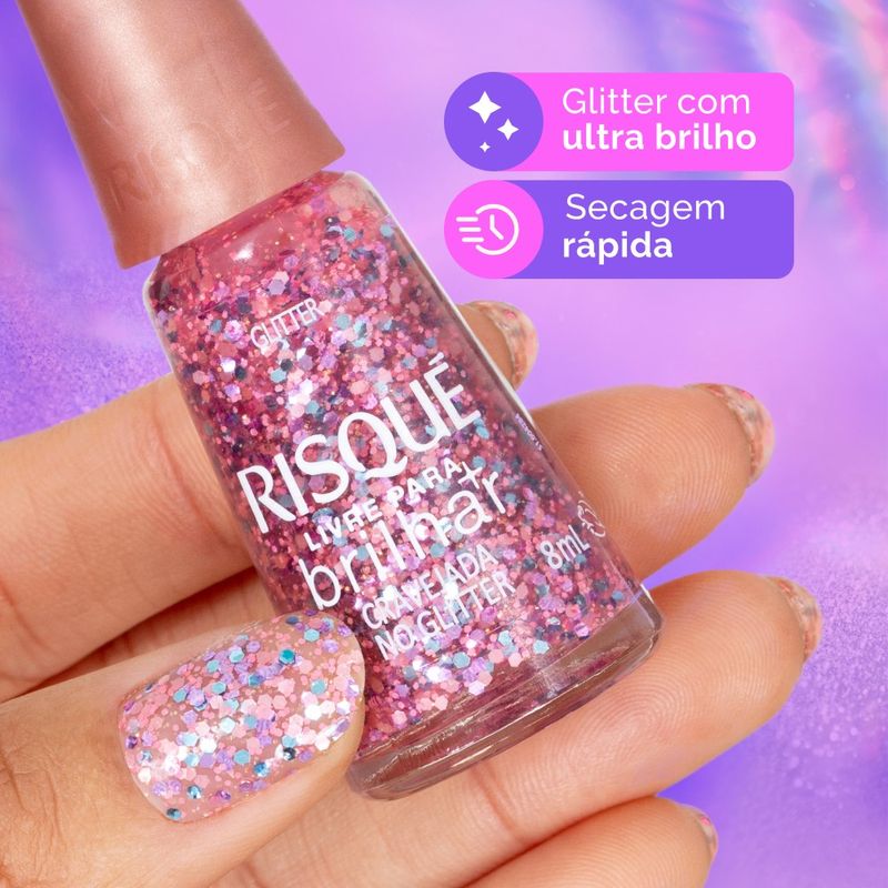 Esmalte-Cravejada-no-Glitter-Risque-Livre-para-Brilhar---8ml