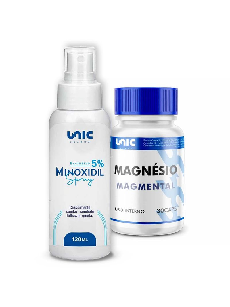 Kit MagMental (30 Caps) mais Minoxidil 5% (Spray 120ml)