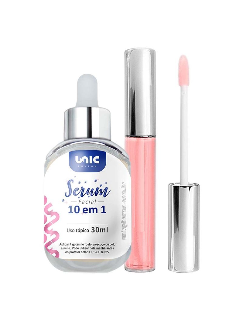 Sérum facial 10 em 1 + Preenchimento labial 6g Até 35