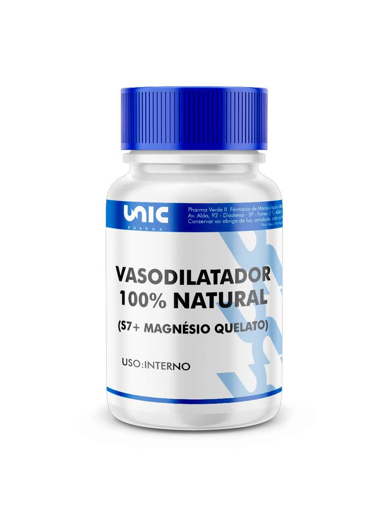 Vasodilatador 100% Natural (S7 + Magnésio Quelato) - 30caps