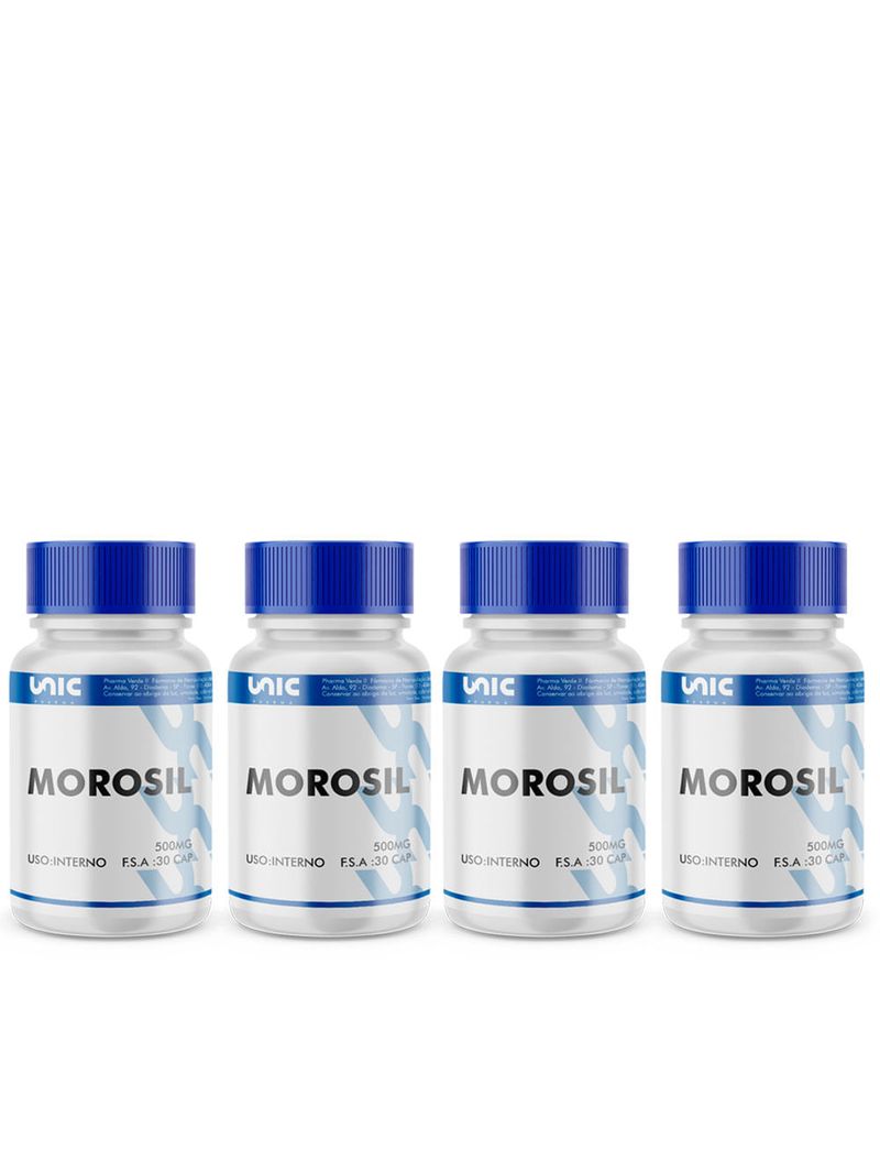 Kit 4 frascos de Morosil 500mg 30 caps
