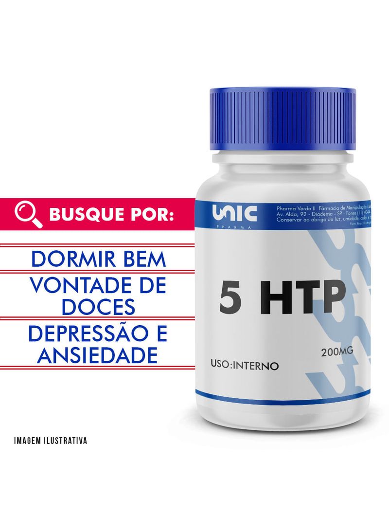 5htp - 200mg 60 Cápsulas