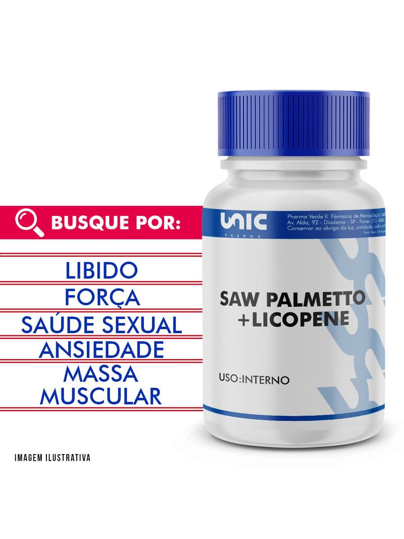 Saw Palmetto + licopene 90 Cápsulas