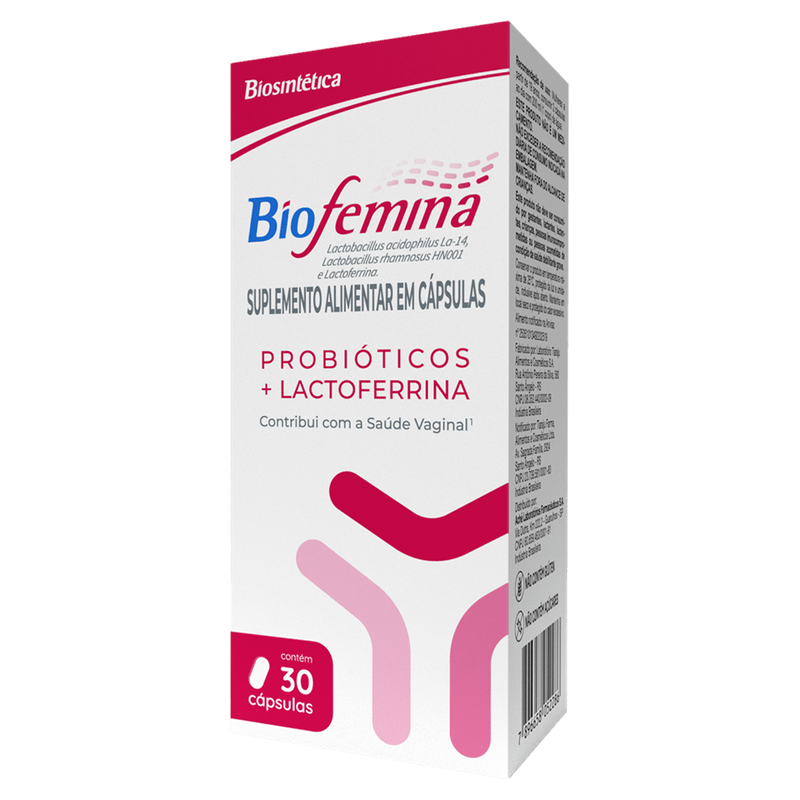 Suplemento Alimentar Bio Femina Zero Acucar - 30 Capsulas