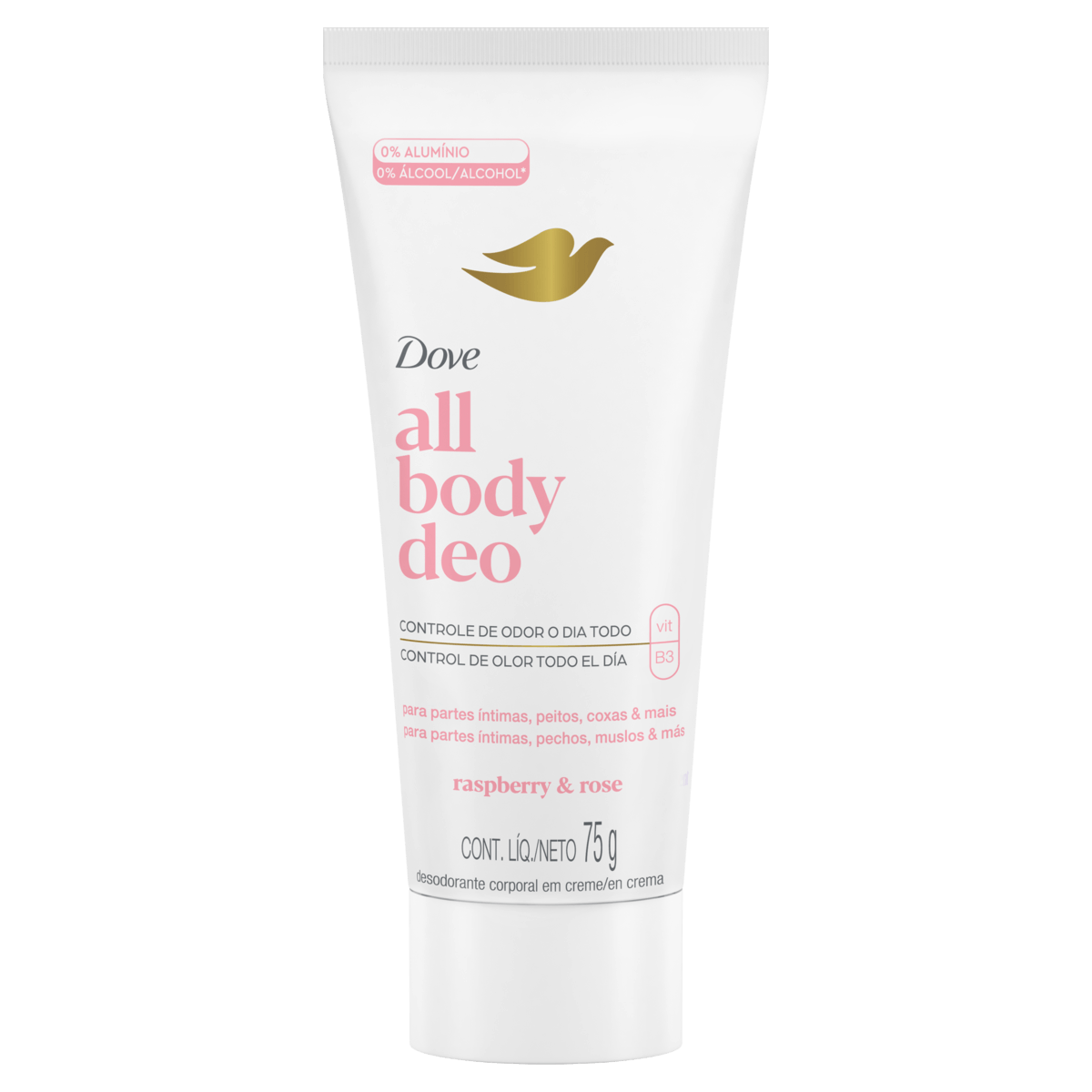 Desodorante Creme Raspberry & Rose Dove All Body Deo - 75g