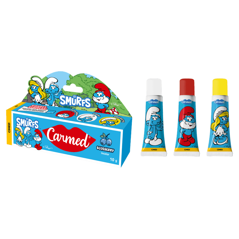 Hidratante-Labial-Blueberry-Os-Smurfs-Carmed---10g