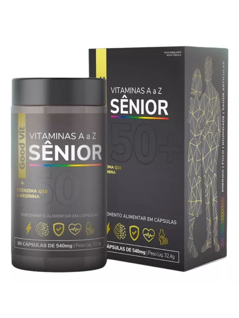 Vitamina Sênior A a Z 50+ 60 Cápsulas - Good Vit