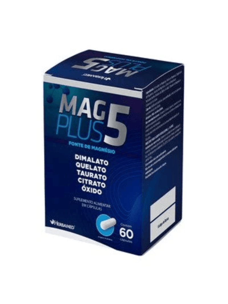 Mag Plus 5 - 60 Cápsulas - Herbamed