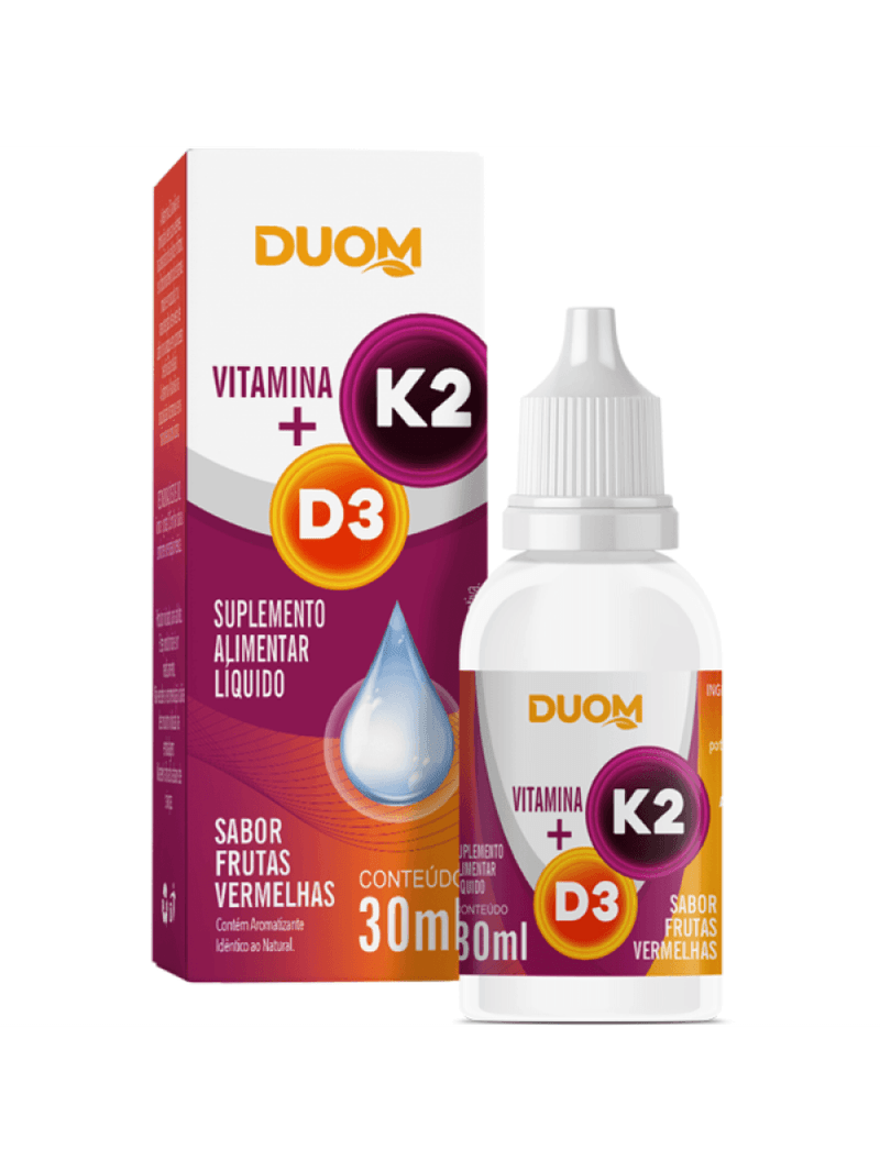 Vitamina K2 + D3 Sabor frutas vermelhas 30ml - Duom