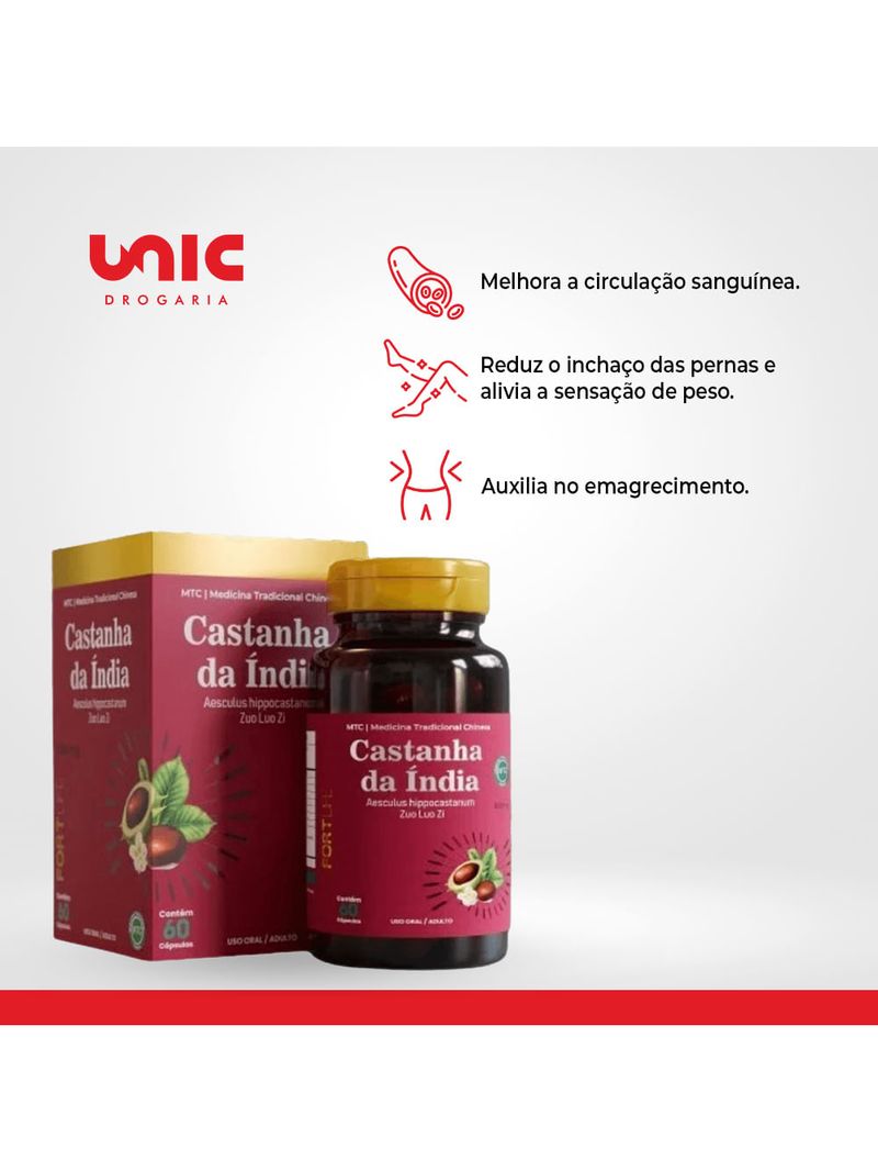 Castanha da india 500mg 60 Cápsulas - Fortlife