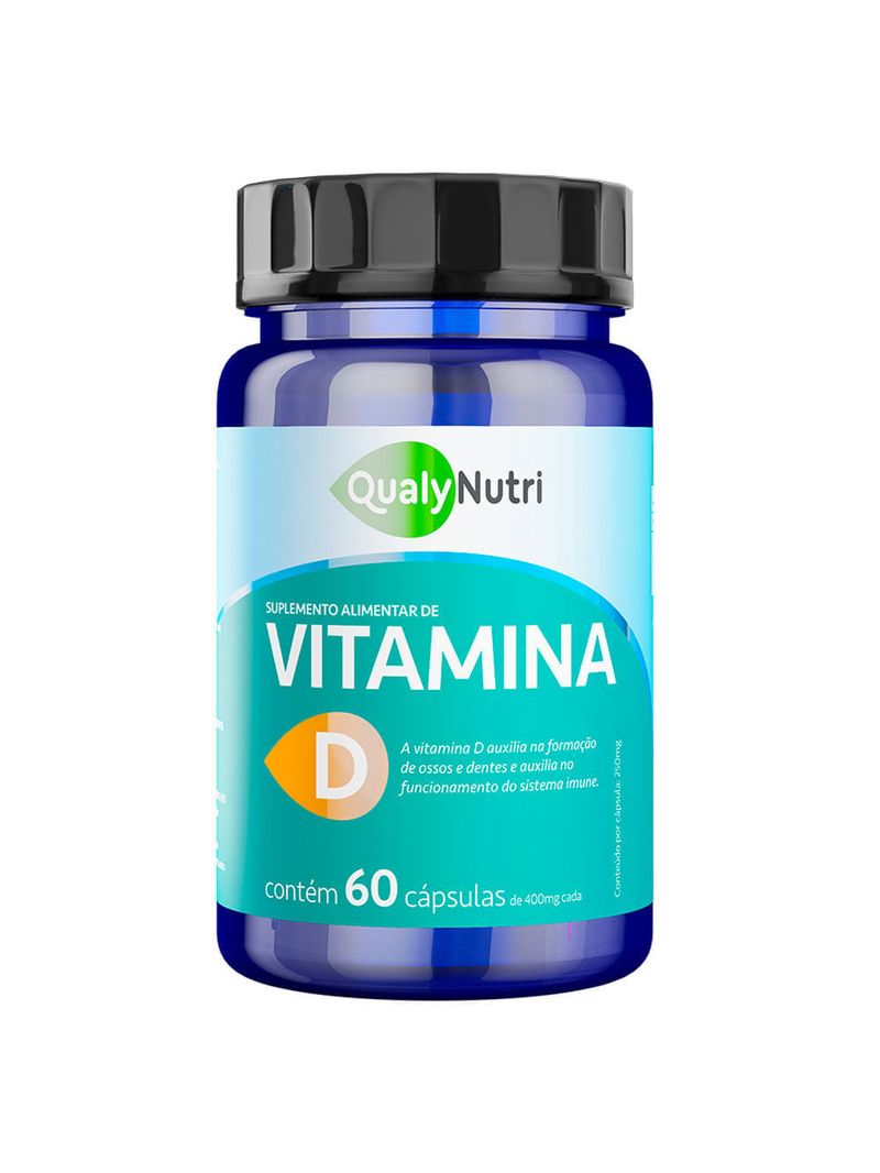 Vitamina D Com 60 Cápsulas - Qualy Nutri