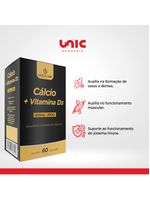 Cálcio +Vitamina D3 60 Cápsulas - Gold Lab