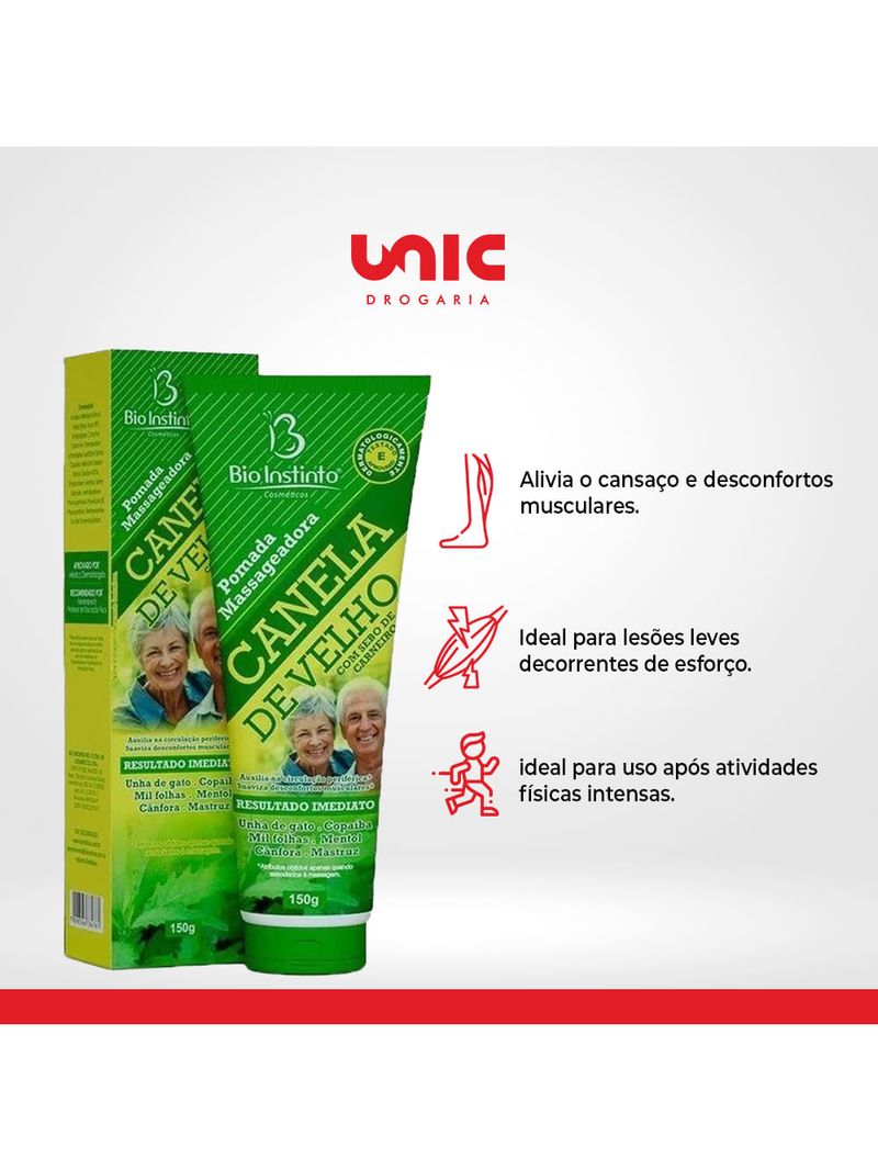 POMADA MASSAGEADORA CANELA DE VELHO 150G BIO INSTINTO