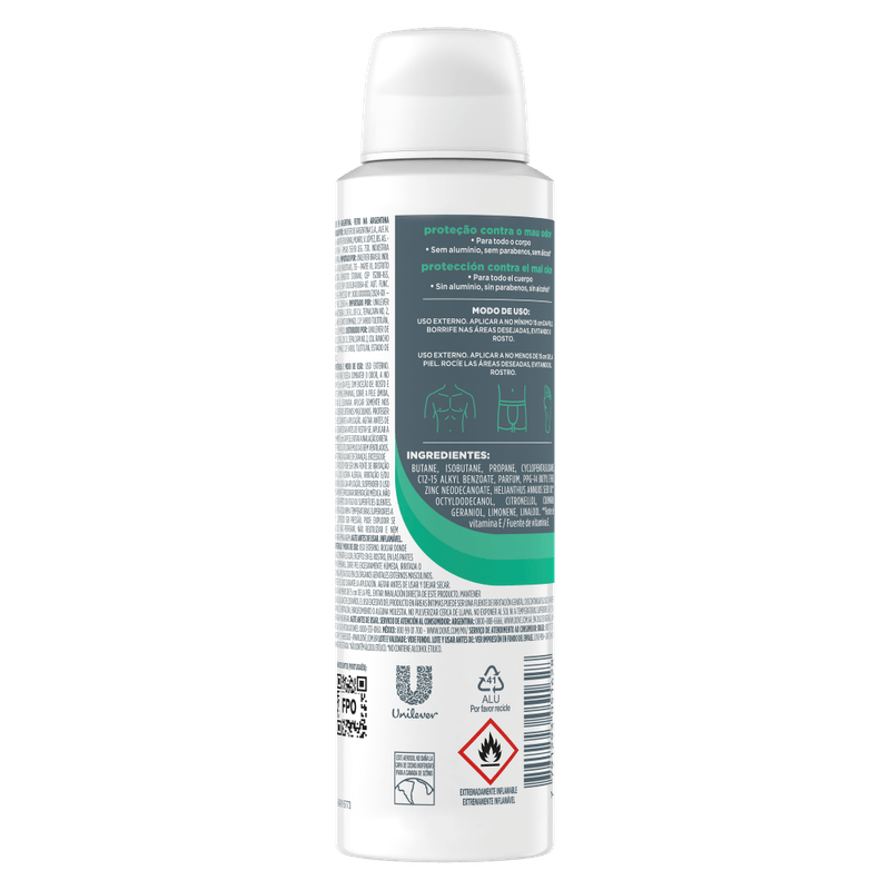Desodorante Aerossol Aloe - Bamboo Dove Men+Care All Body Deo - 150ml -02