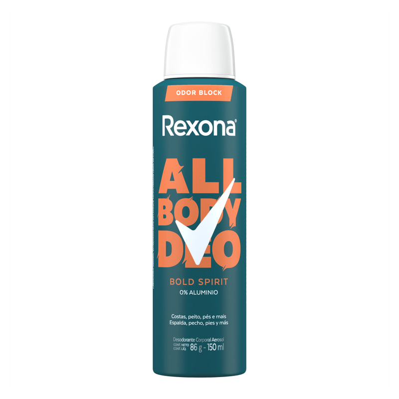 Desodorante Aerossol Rexona All Body Deo Bold Spirit - 150ml - 01