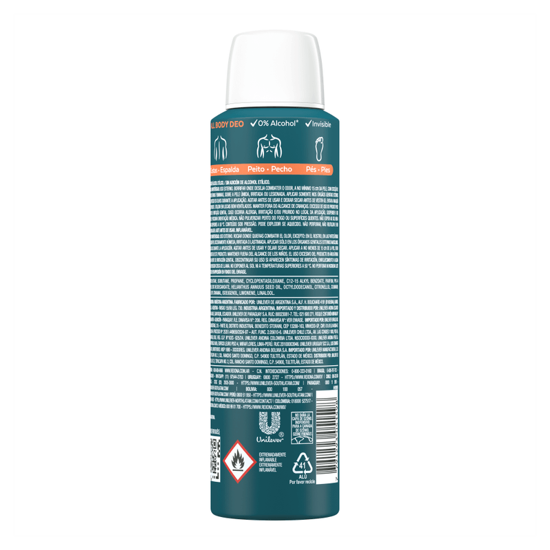 Desodorante Aerossol Rexona All Body Deo Bold Spirit - 150ml - 02