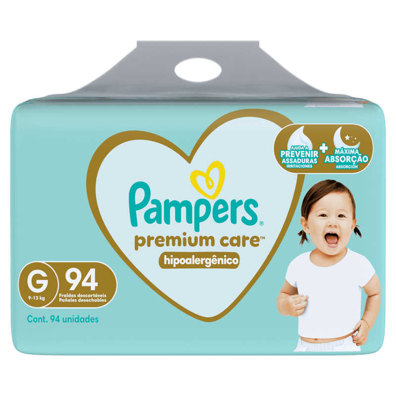 Fralda Descartavel Infantil Pampers Premium Care G - 94 Unidades 1