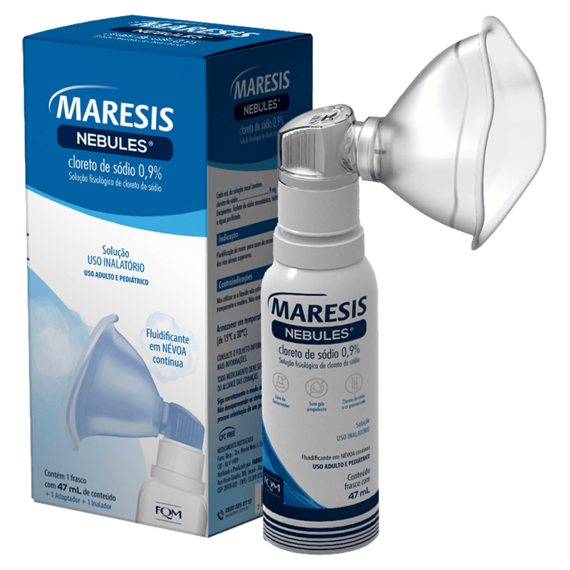 Fluidificante Nasal Maresis Nebules Caixa 47ml Solucao + Adaptador + Inalador