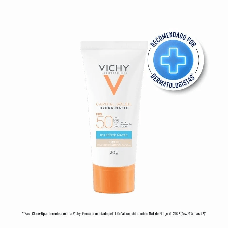 Protetor Solar Facial Vichy Capital Soleil Hydra-Matte Cor 1.0 30g