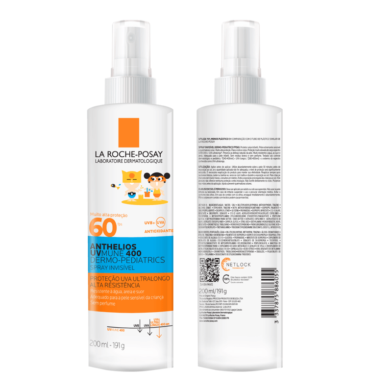 Protetor Solar Infantil FPS 60 La Roche-Posay Spray - 200ml - 09