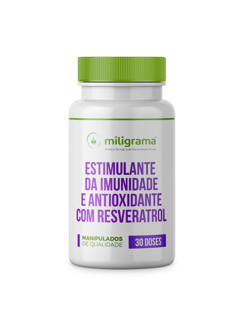 Estimulante de imunidade e antioxidante com Resveratrol 30 doses