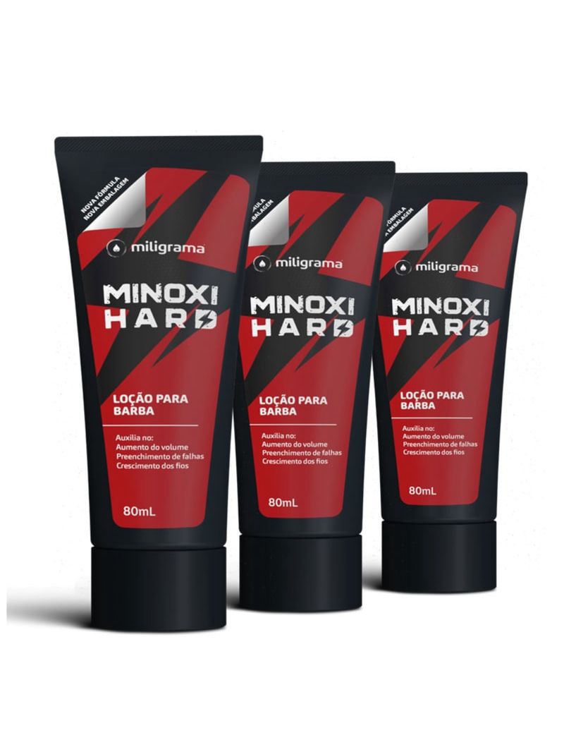 Kit Promocional 3 Minoxihard® Loção Barba 80ml