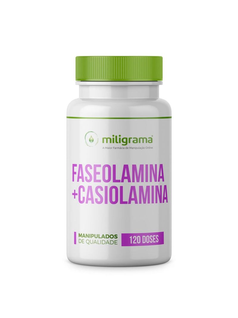 Faseolamina 250mg com Casiolamina 250mg 120 Cápsulas