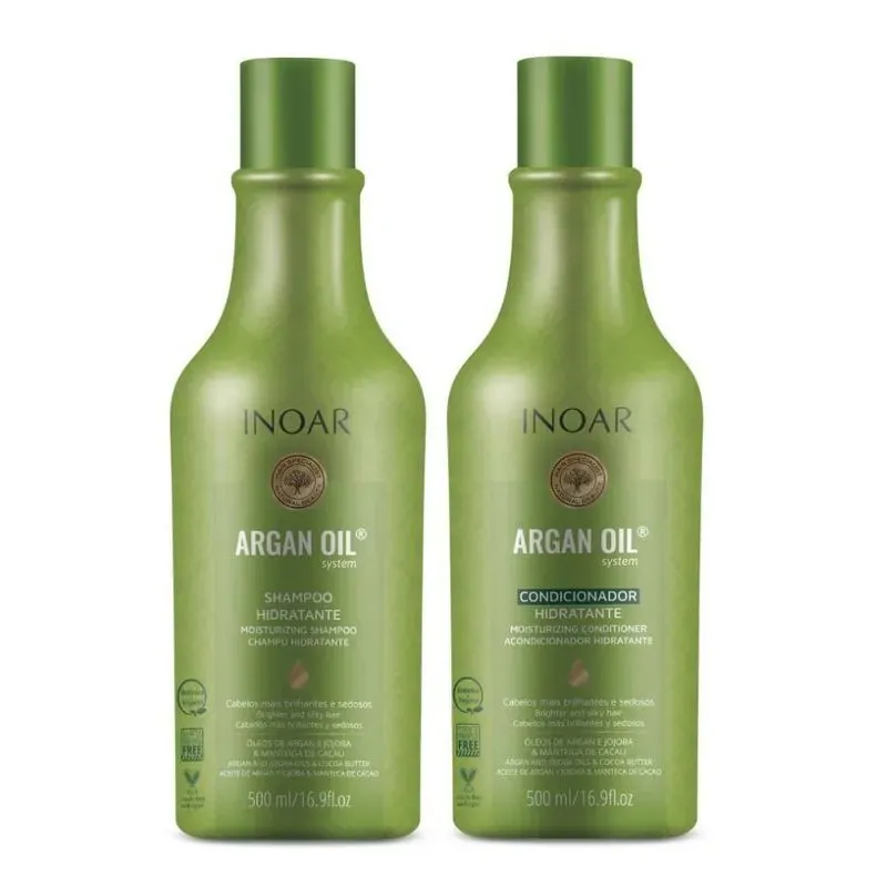 INOAR Argan Oil Shampoo – Mit Arganöl Für Extra Glanz – Pflegt Trockenes Haar – Aus Dem Homecare Set