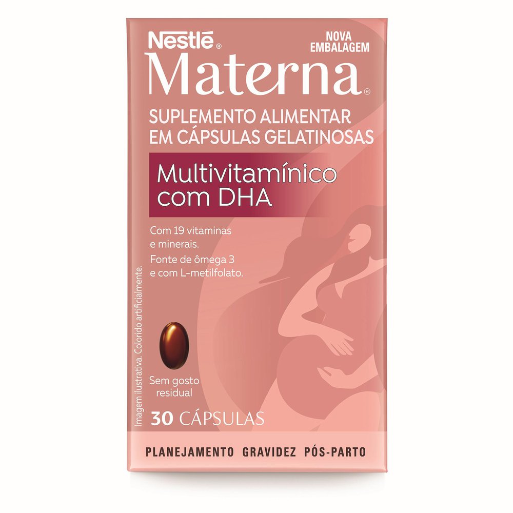 Nestlé Materna Multivitamínico com DHA para Gestantes e Lactantes ...