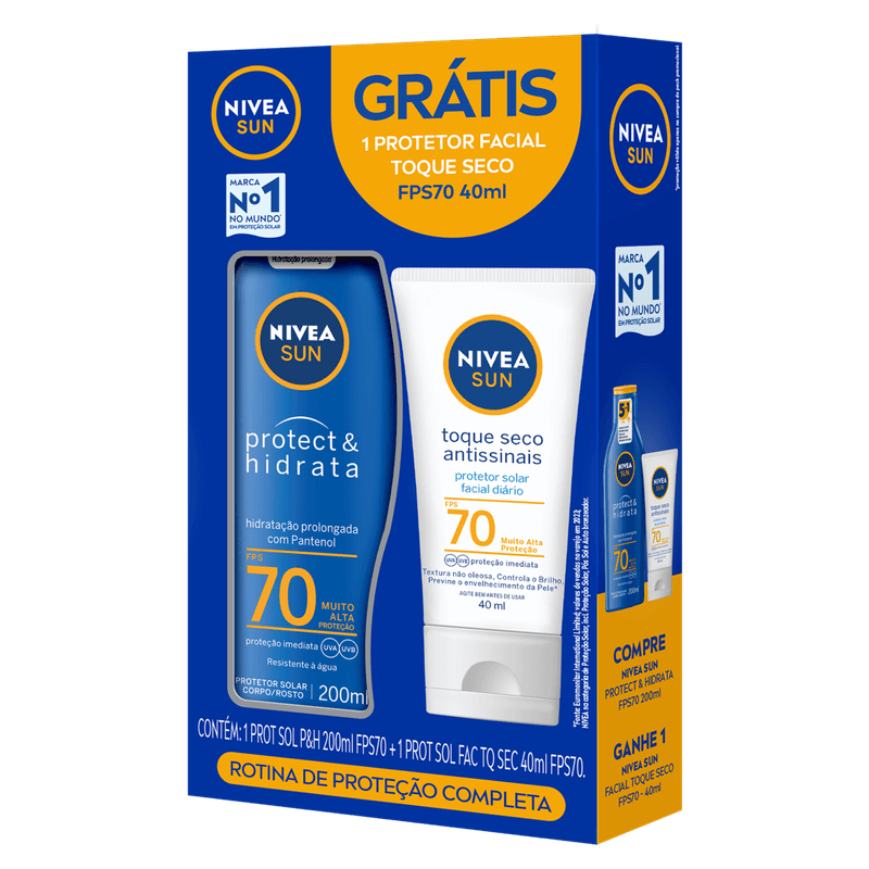 KIT-NIVEA-SUN-FPS70-200ML-FPS70-FAC-40ML