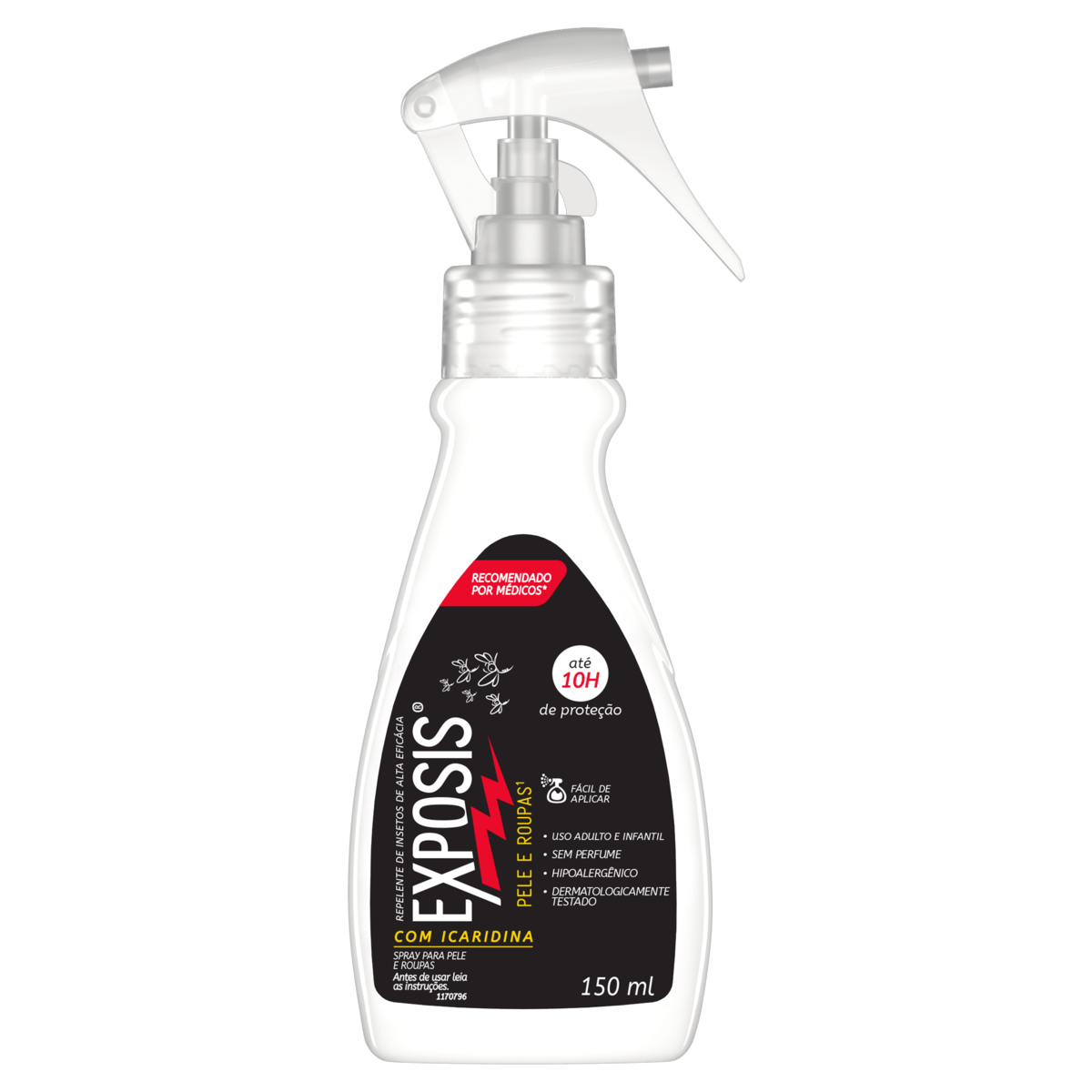 Repelente sem Perfume Exposis - 150ml Borrifador - Drogarias Tamoio