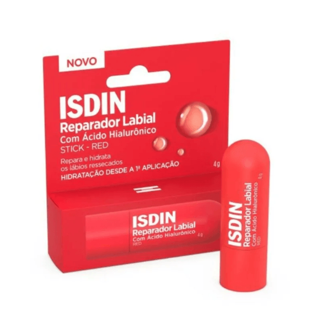 Reparador-Labial-Stick-Acido-Hialuronico-Red-ISDIN-–-4 g