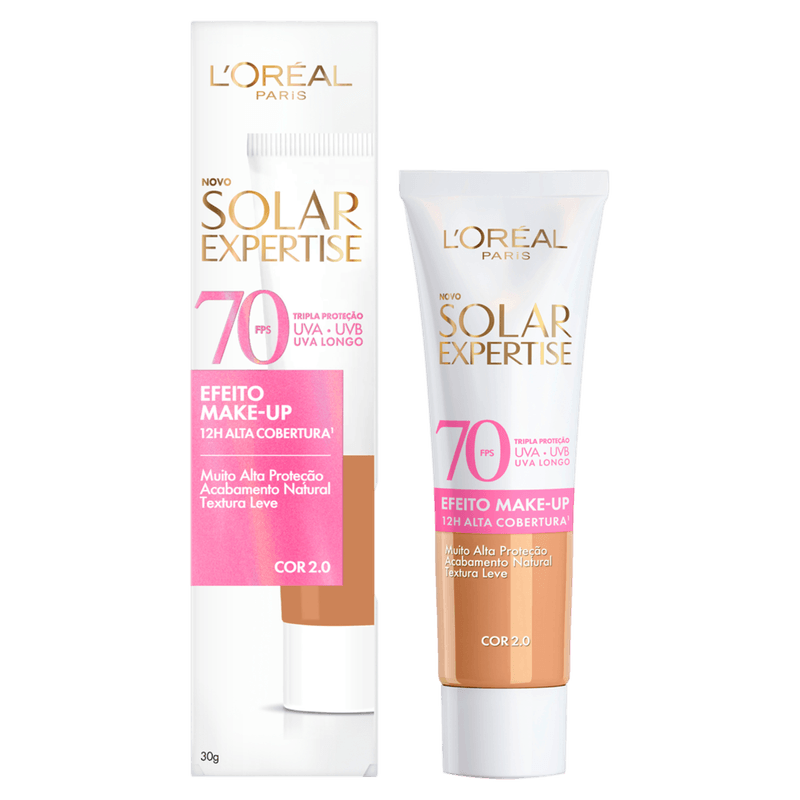 Protetor Solar L'oreal Efeito Make-Up com Cor 2.0 FPS 70 - 30g