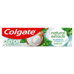 Gel-Dental-Anticaries-com-Fluor-Bicarbonato-e-Hortela-Colgate-Natural-Extracts-Caixa-90g