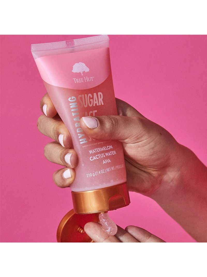 Tree Hut Hydrating Watermelon & Cactus Water Sugar Face Scrub - Esfoliante Facial 210g