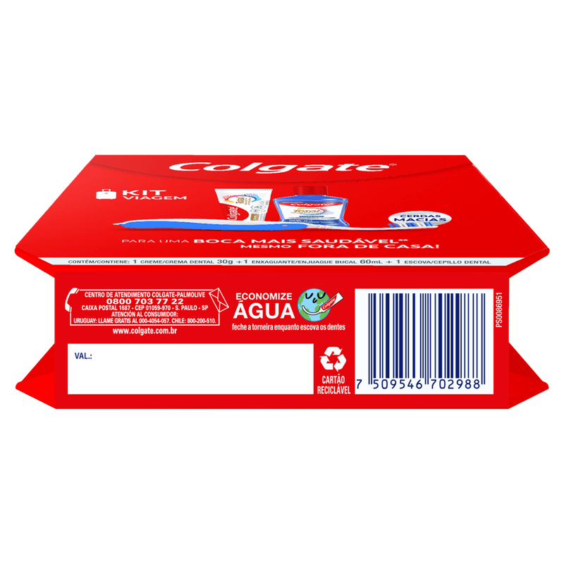 Kit-Viagem-Estojo---Creme-Dental-Anticarie-com-Fluor-Original-Mint-30g---Enxaguante-Bucal-Antibacteriano-Clean-Mint-60ml-Prevencao-Ativa---Escova-Dent
