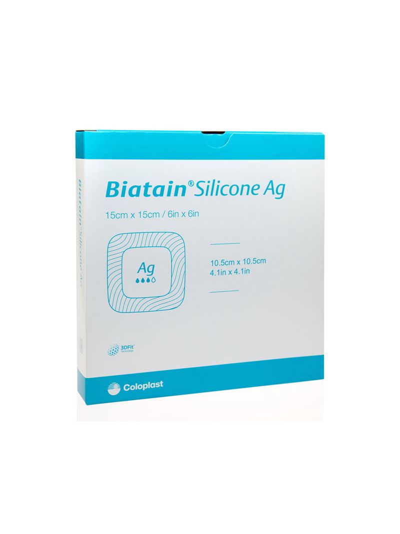 Curativo Biatain Silicone Ag 15x15 - 5 Unidades