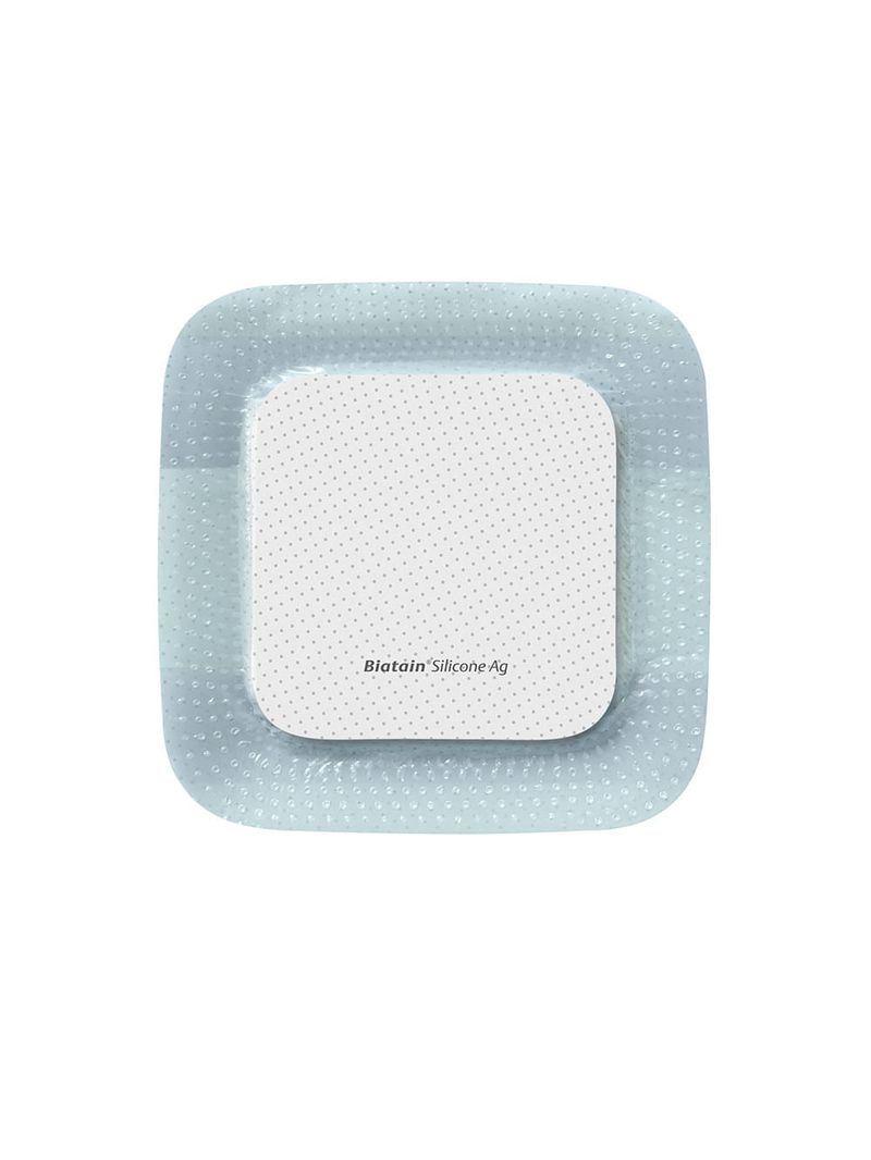 Curativo Biatain Silicone Ag 10x10 - 5 Unidades