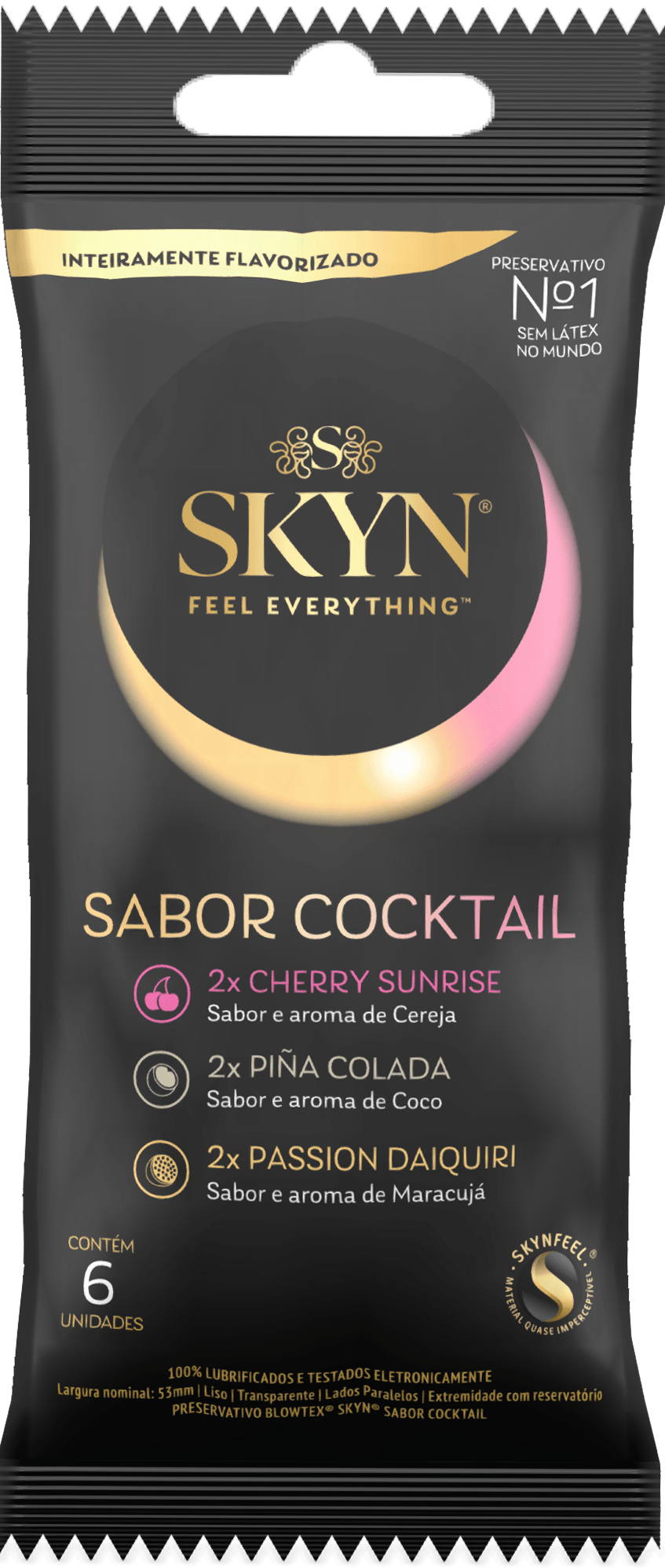 Preservativo Masculino Skyn Cocktail 6un 3 Sabores Blowtex - FARMALIFE